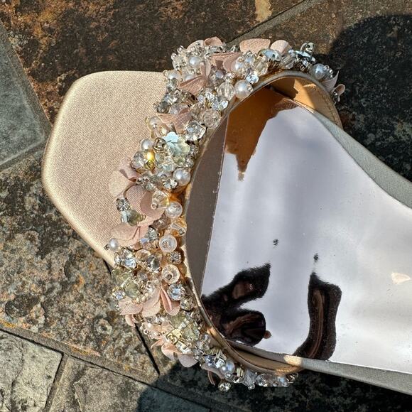 Badgley Mischka Party Telissa Kitten High Heel Sandal Size 6 Wedding Prom Dance - Picture 2 of 12